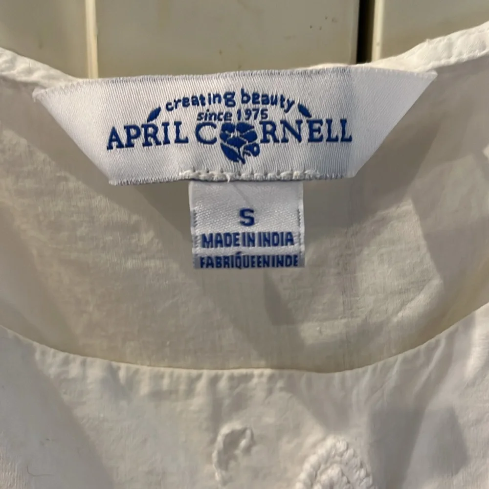 Rare Find! April Cornell White Cotton Butterfly Nightgown; Size S - Picture 4 of 8